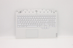 Верхняя панель с клавиатурой (топкейс) для ноутбука Lenovo Legion 5-15ITH6. раскладка - русская, с подсветкой, белая (5CB1D12379), оригинал