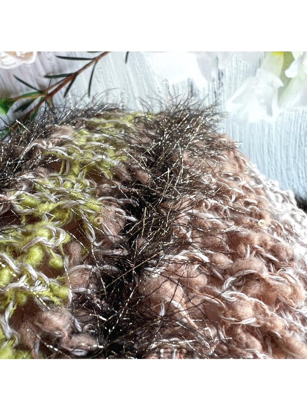 Трикотажная пряжа для вязания YETI реснички мех