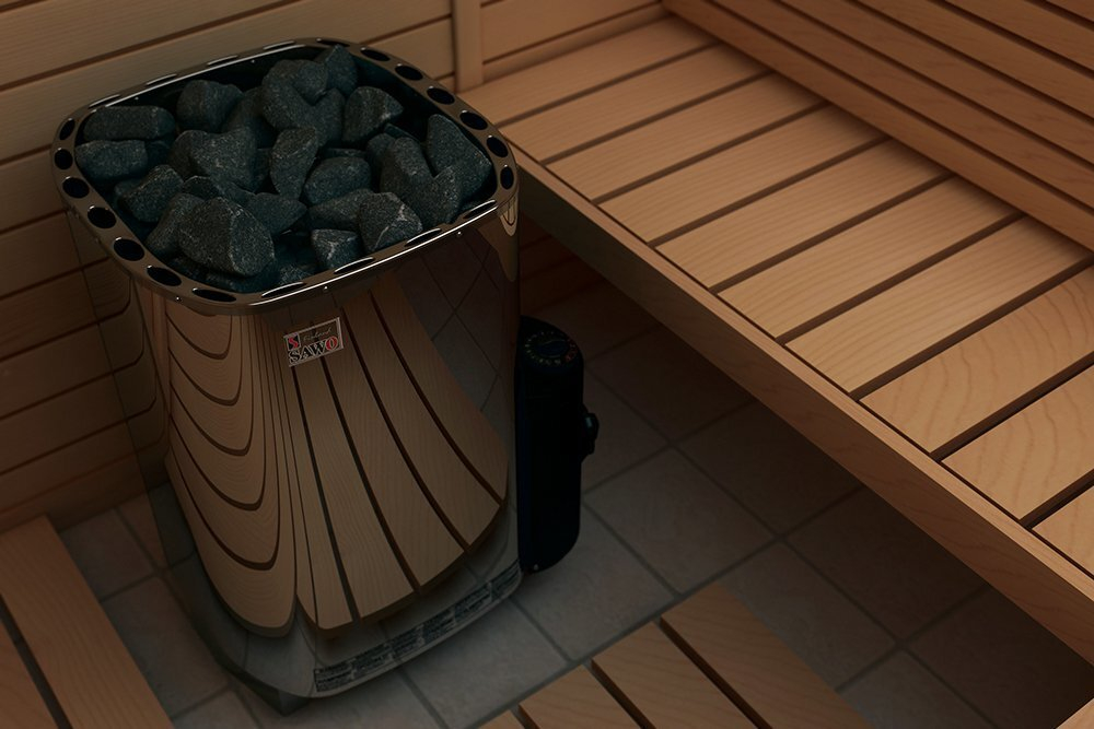 Электрическая печь SAWO SAVONIA SAV-90NB-Z (9 кВт, встроенный пульт, внутри оцинковка, снаружи нержавейка)