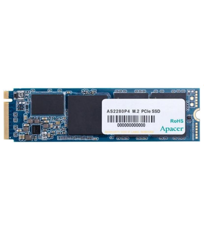 Apacer SSD AS2280P4 512Gb M.2 2280 PCIe Gen3x4, R2100/W1500 Mb/s, 3D TLC, MTBF 1.5M, NVMe 1.3, 400TBW, Retail, 3 years (AP512GAS2280P4-1)