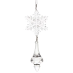 Подвеска «Хрустальная снежинка» 13 см, Прозрачный