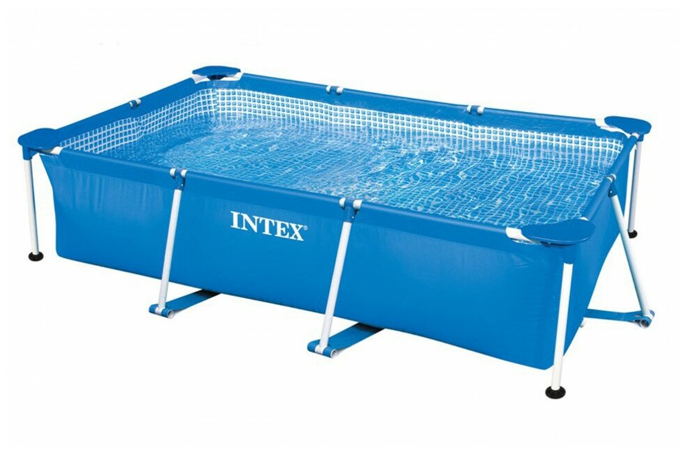 Каркасный бассейн 300х200х75 см Intex 28272, прямоугольный семейный бассейн для дачи Small Frame 3834 л