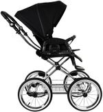 Детская коляска Roan Bass Next Classic d14 2.0 3 в 1 с автокреслом Pituso Santiso Pro Black BSNC/95/2 Caviar/Black/руч.Cappuccino