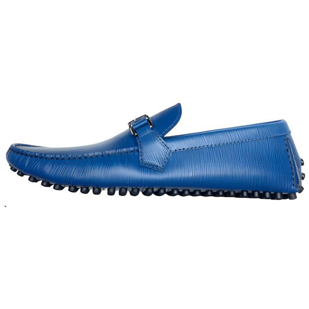 LOUIS VUITTON Gommino Loafers Men"s Blue