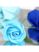 Мыльные розы, синие оттенки, набор 12 шт.