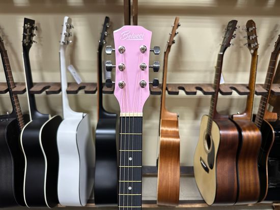 Комплект 12в1 акустическая гитара Belucci BC4010 PI