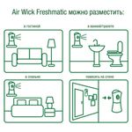 Освежитель воздуха автоматический 250 мл, AIRWICK Pure, диспенсер+сменный баллон, "Цветущая сакура"