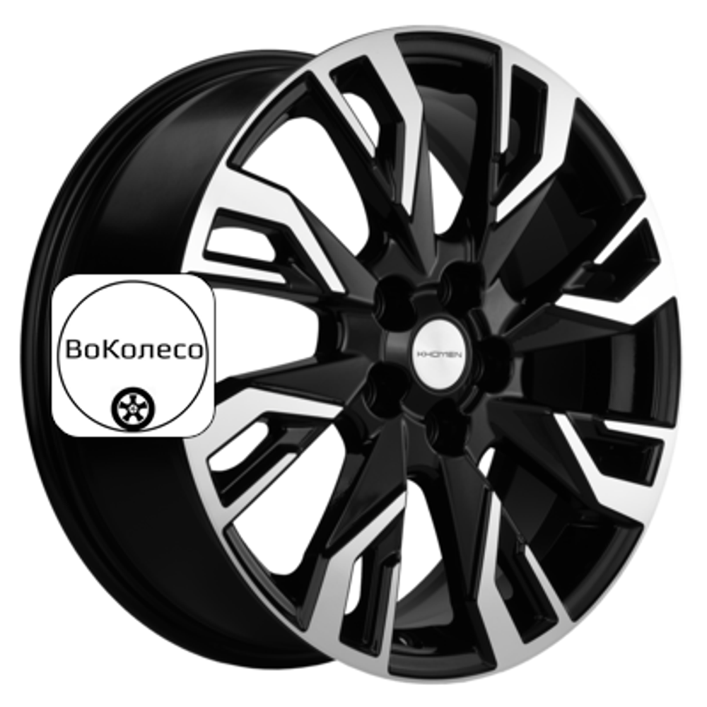 7x18/5x112 ET43 D57,1 KHW1809 (Kodiaq/Tiguan) Black-FP Khomen Wheels