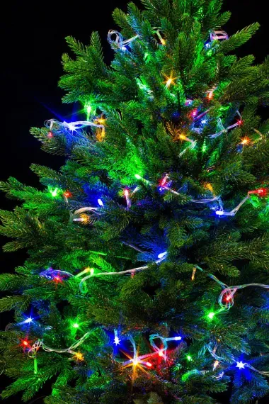 Светодиодная нить 26 м., 220V, 400 разноцветных LED ламп, контроллер, прозрачный провод, Winner Light (m.01.5T.400-)