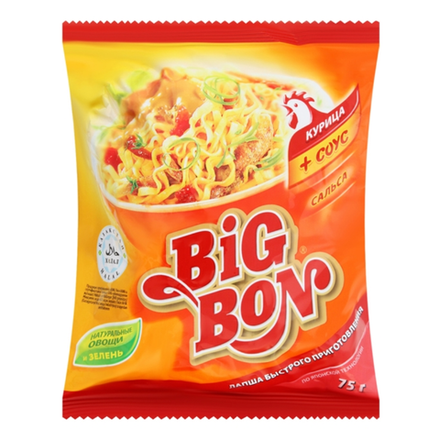Лапша Big Bon курица 75 гр