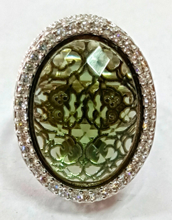 Ювелирное кольцо из серебра 925 пробы,вставка фианит.Размер 17.5