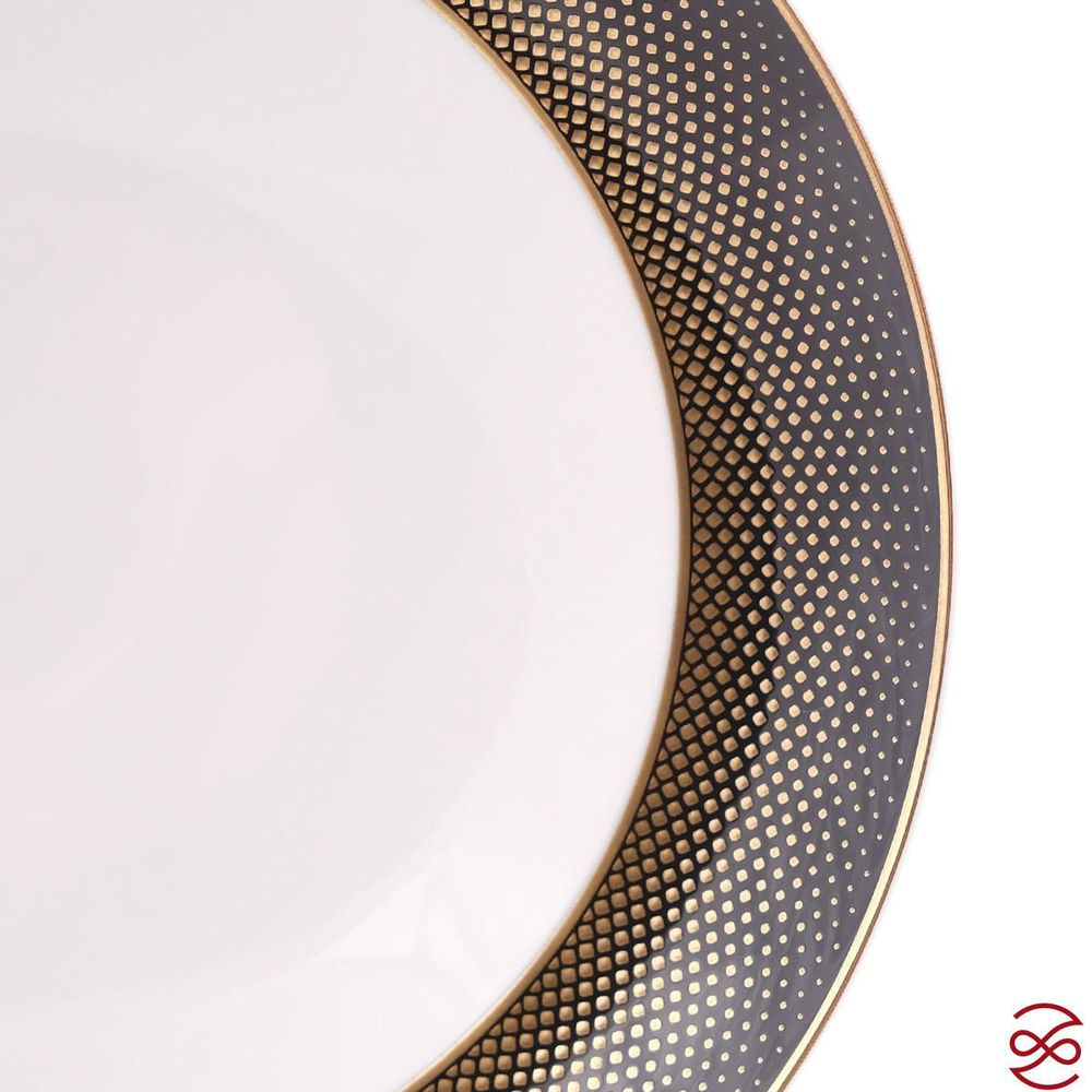 Набор глубоких тарелок Falkenporzellan Deluxe Shape - Rio Black Gold 23,5 см (6 шт)