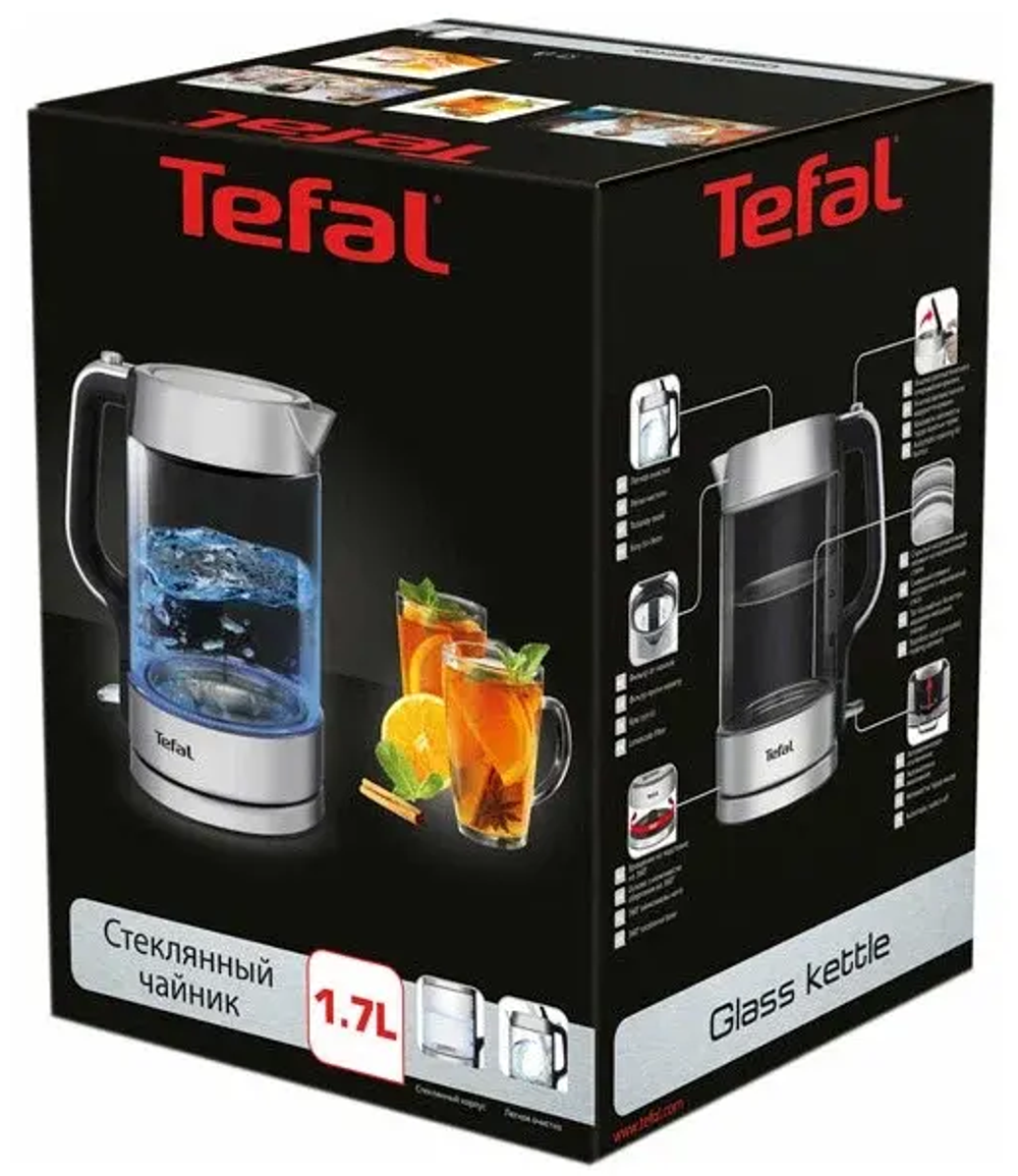 Электрочайник Tefal Glass Kettle KI770D30 (h)x