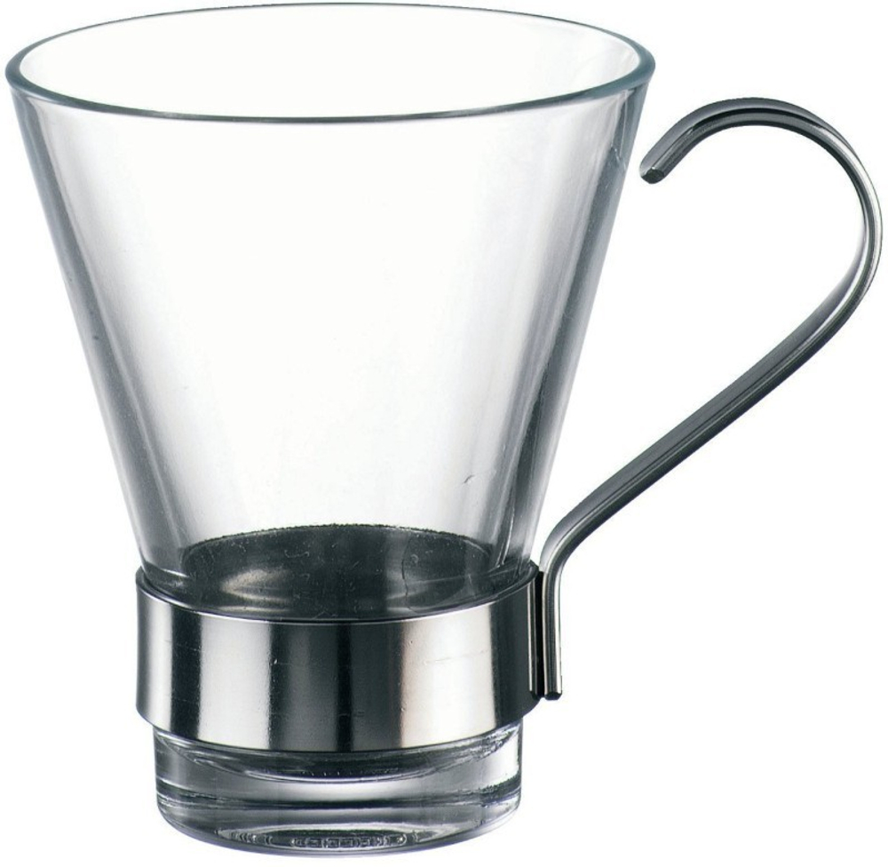 Набор кружек с металлической ручкой 6шт 110мл Bormioli Rocco Ypsilon