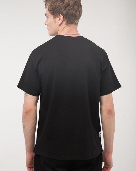 Футболка ЮНОСТЬ Неоновый кот - флюоресценция Черный