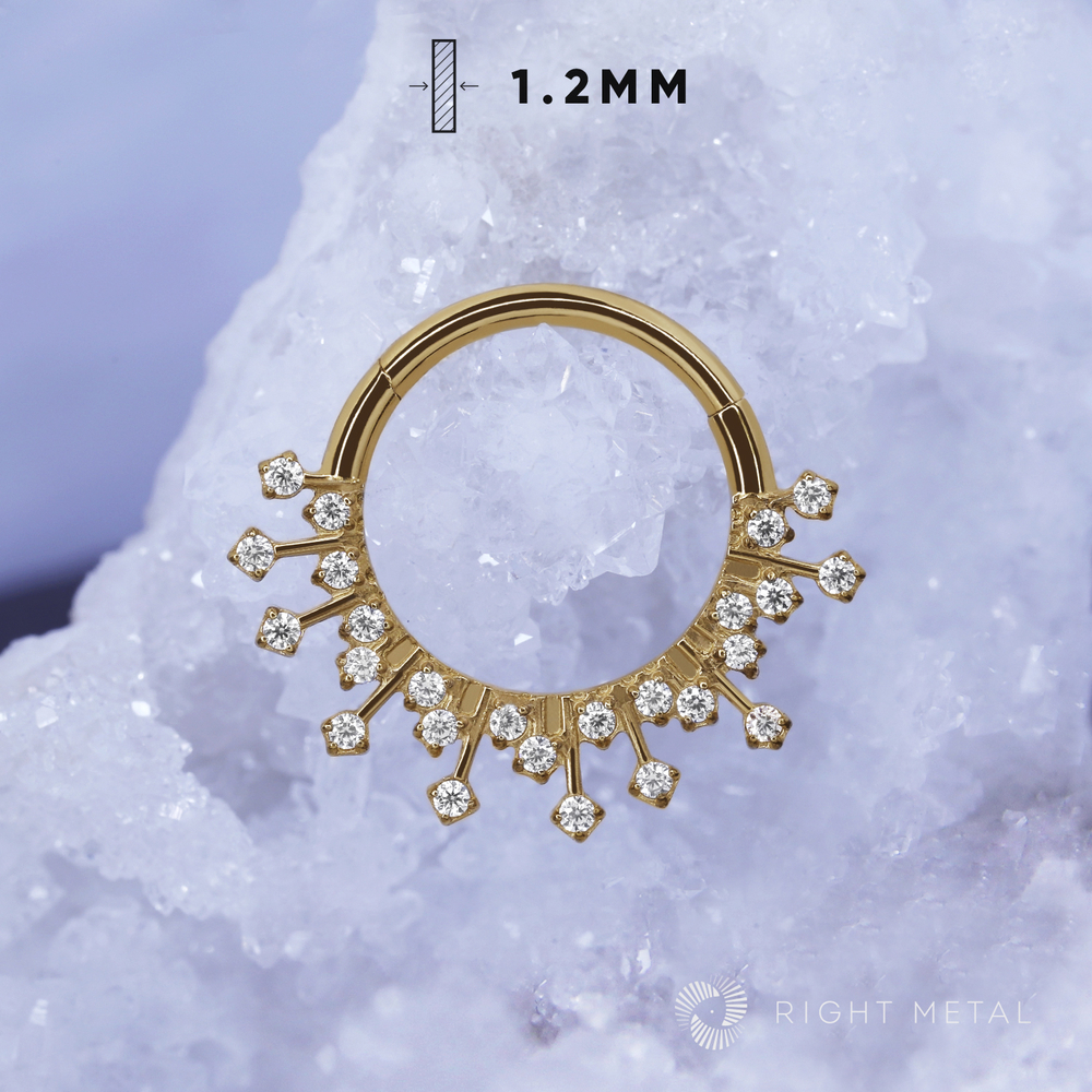 Кликер Effulgent Crystal PVD Yellow 1.2мм