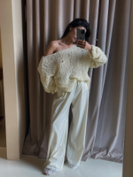 Брюки с кружевом