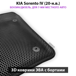 комплект ева ковриков в салон авто для kia sorento iv 20-н.в. от supervip