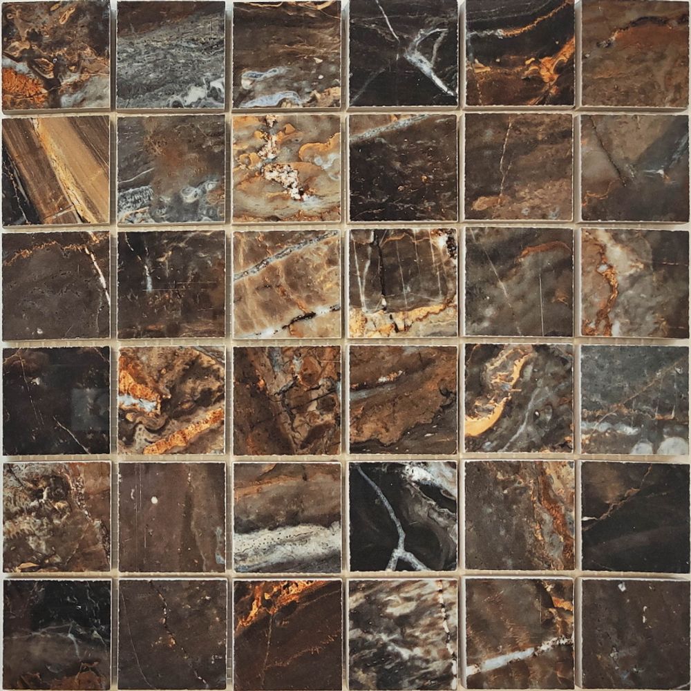 Мозаика Mosaico Lawa Nero Polished 5x5 30x30