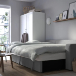 3-местный диван-кровать - IKEA BÅRSLÖV/BARSLOV/БЁРСЛОВ ИКЕА, 236х109х86 см, серый