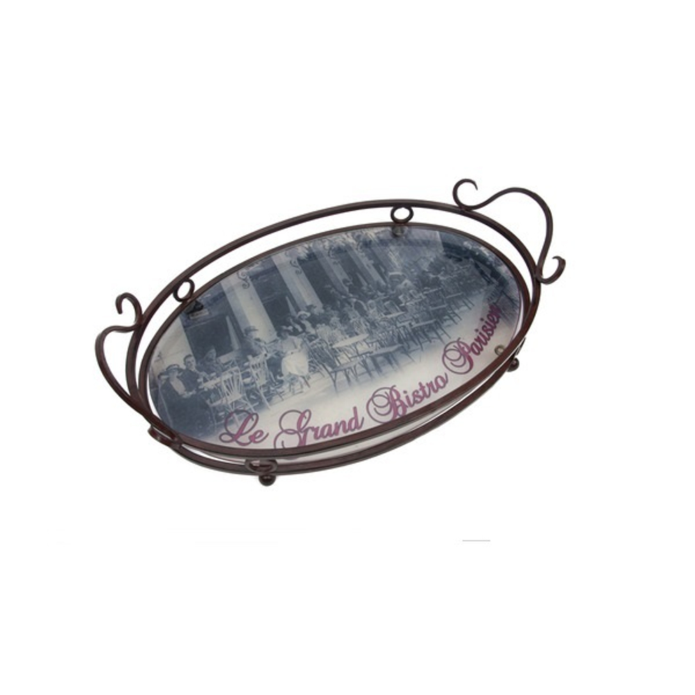 Поднос с коваными ручками