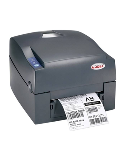 Принтер этикеток Godex TT G500UES, термо/термотрансферный принтер, 203 dpi, 5 ips, (дюймовая втулка риббона), USB+RS232+Ethernet.