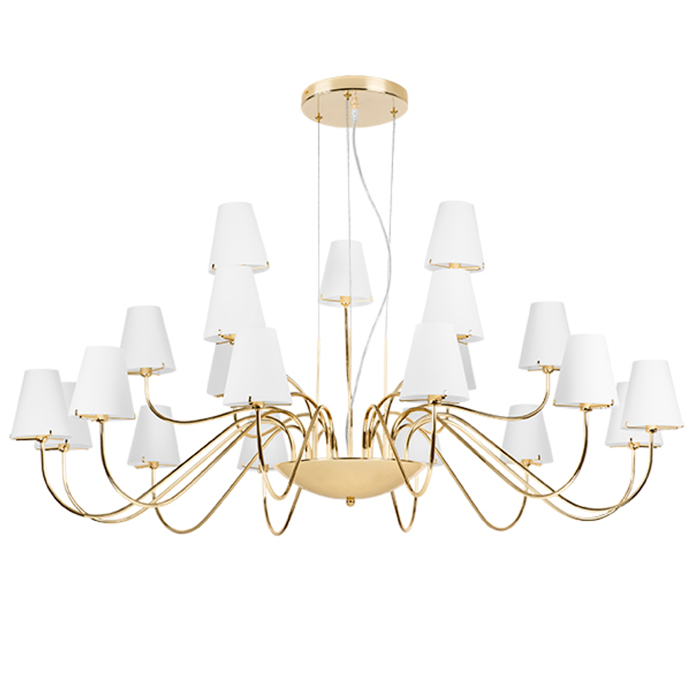 758212 Люстра подв. DIAFANO 21х40W G9 ЗОЛОТО/БЕЛЫЙ