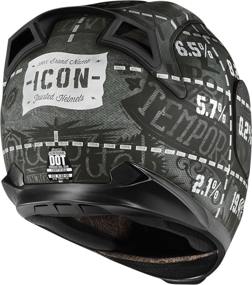 Мотошлем - ICON AIRFRAME STATISTIC (черный)