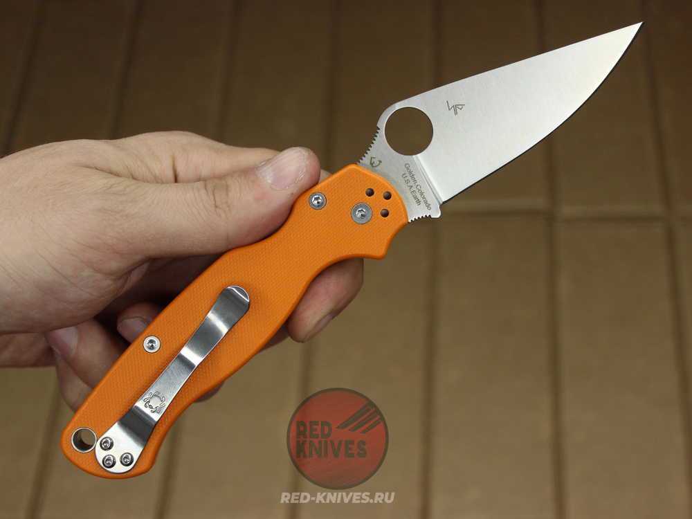 Нож Spyderco Paramilitary 2 Orange-Satin C81GPOR