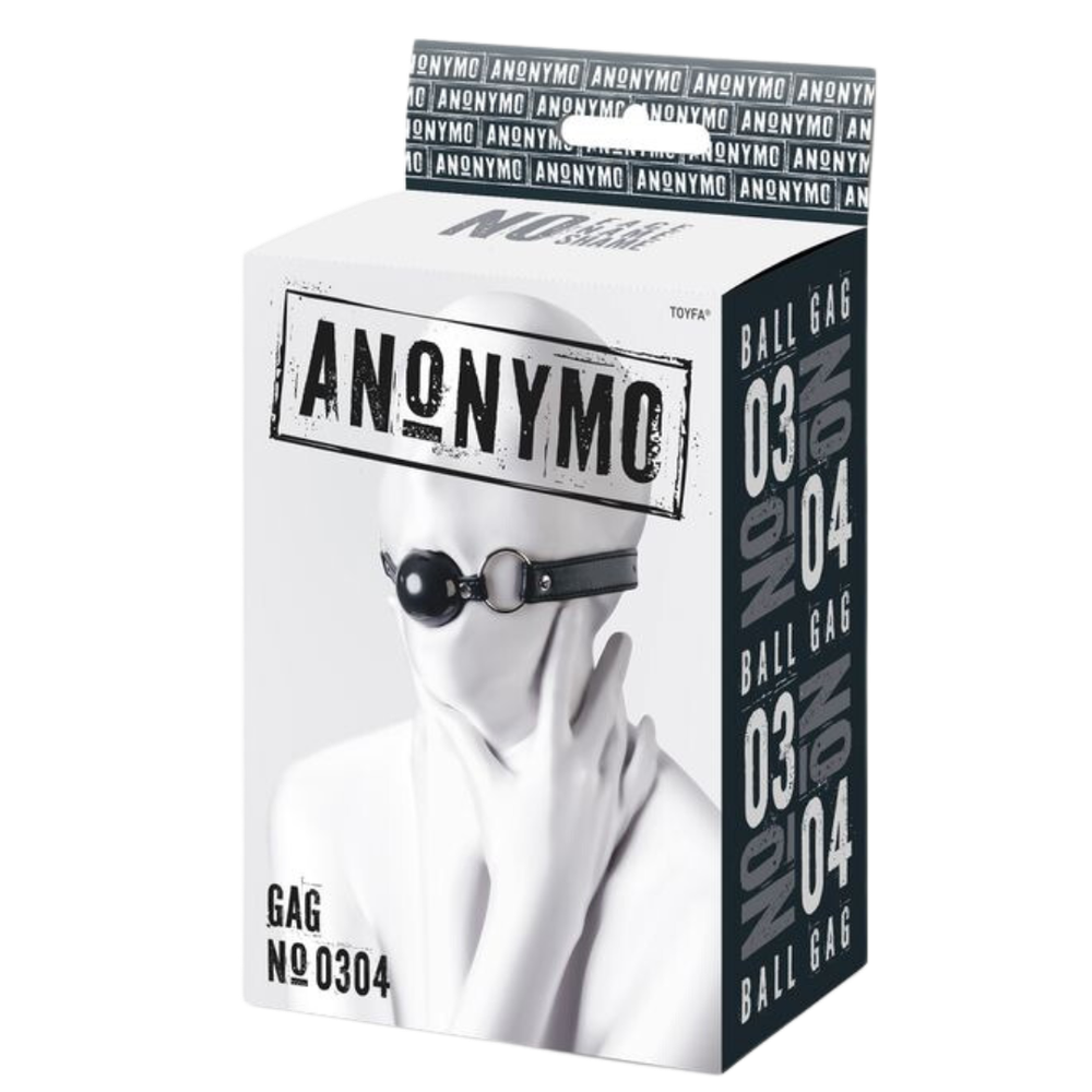 Резиновый кляп для БДСМ игр Anonymo GAG №0304 (черный)