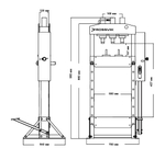 Пресс гидравлический 15 тонн, настольный, цвет синий RAL 5005 ROSSVIK