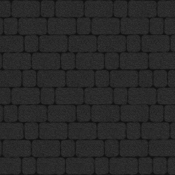 Тротуарная плитка Арена - Гранит Черный, комплект из 2 видов плит