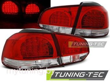 Задние фонари VW Golf 6 red white led