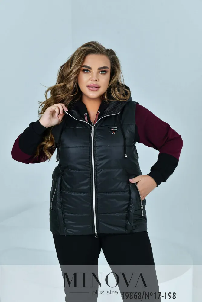 Костюм 17-198-марсала-черный Minova