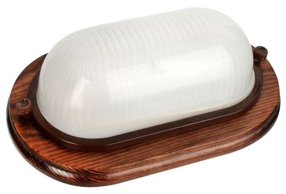 Светильник НБП 04-60-0021 УХЛ4 "Открытый" 230В 60Вт 1402D овал орех Camelion 14095