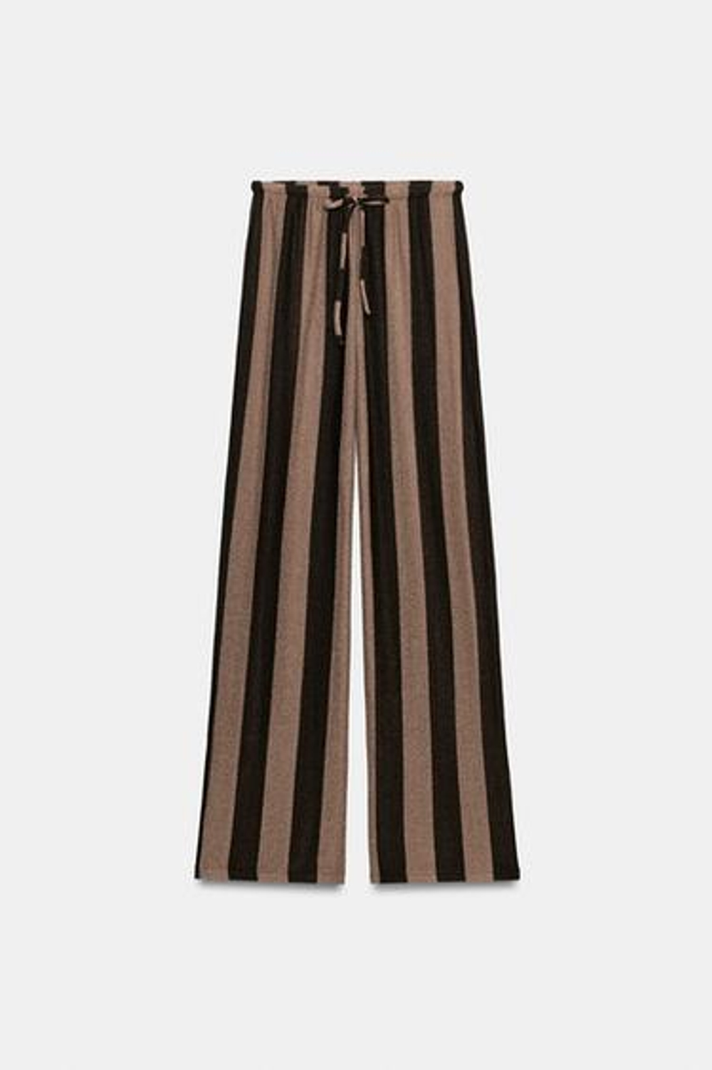 ZARA БРЮКИ RÚSTICO В ПОЛОСКУ, КОРИЧНЕВЫЙ
