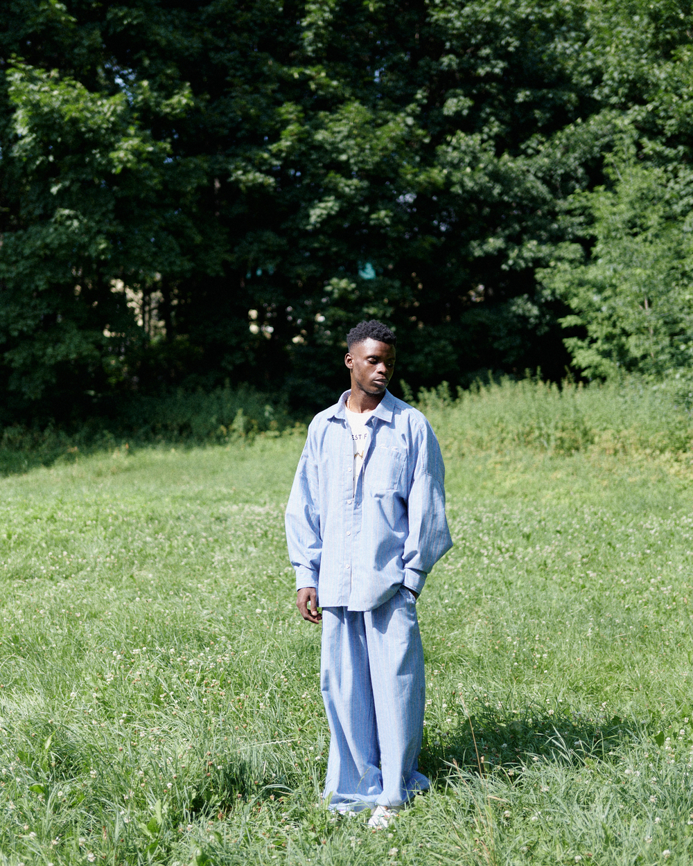 Oversized Shirt Blue-Orange