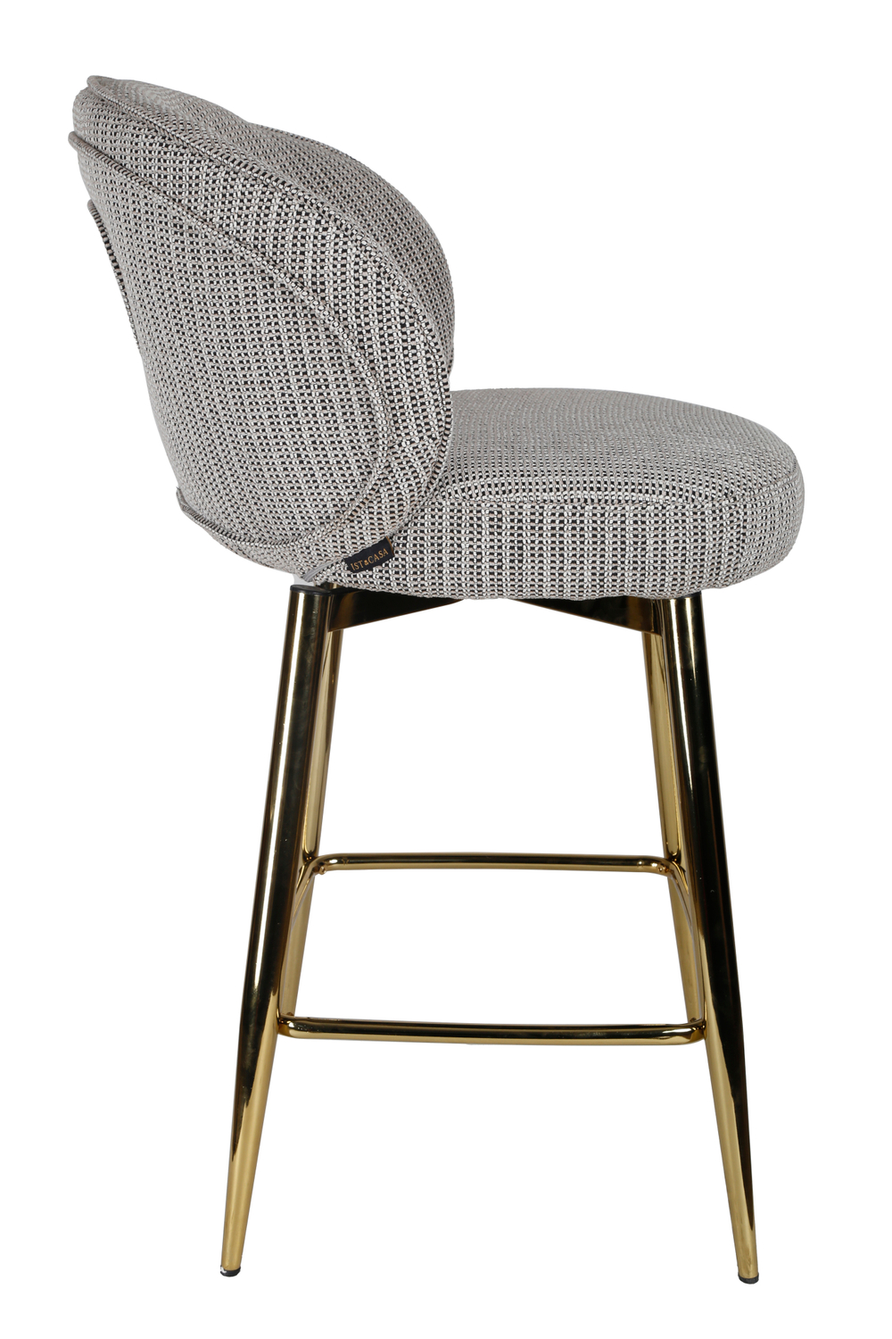 Стул барный Ist Casa Россо, белый крем, золото