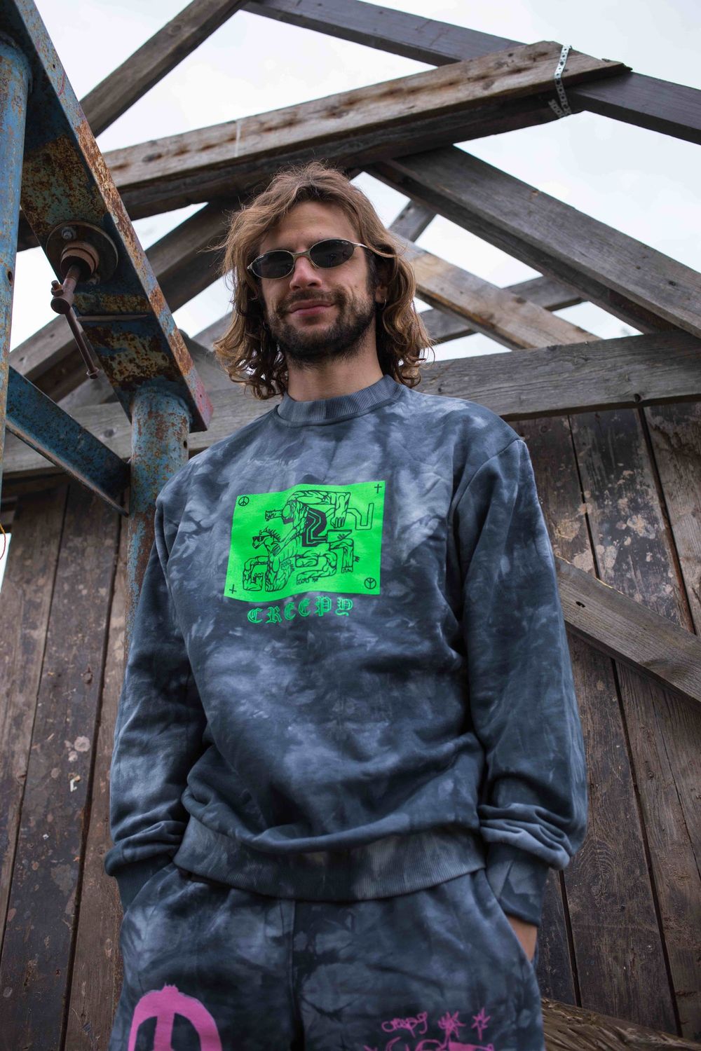 Толстовка Creepy Clothing Гонщик TD Серая