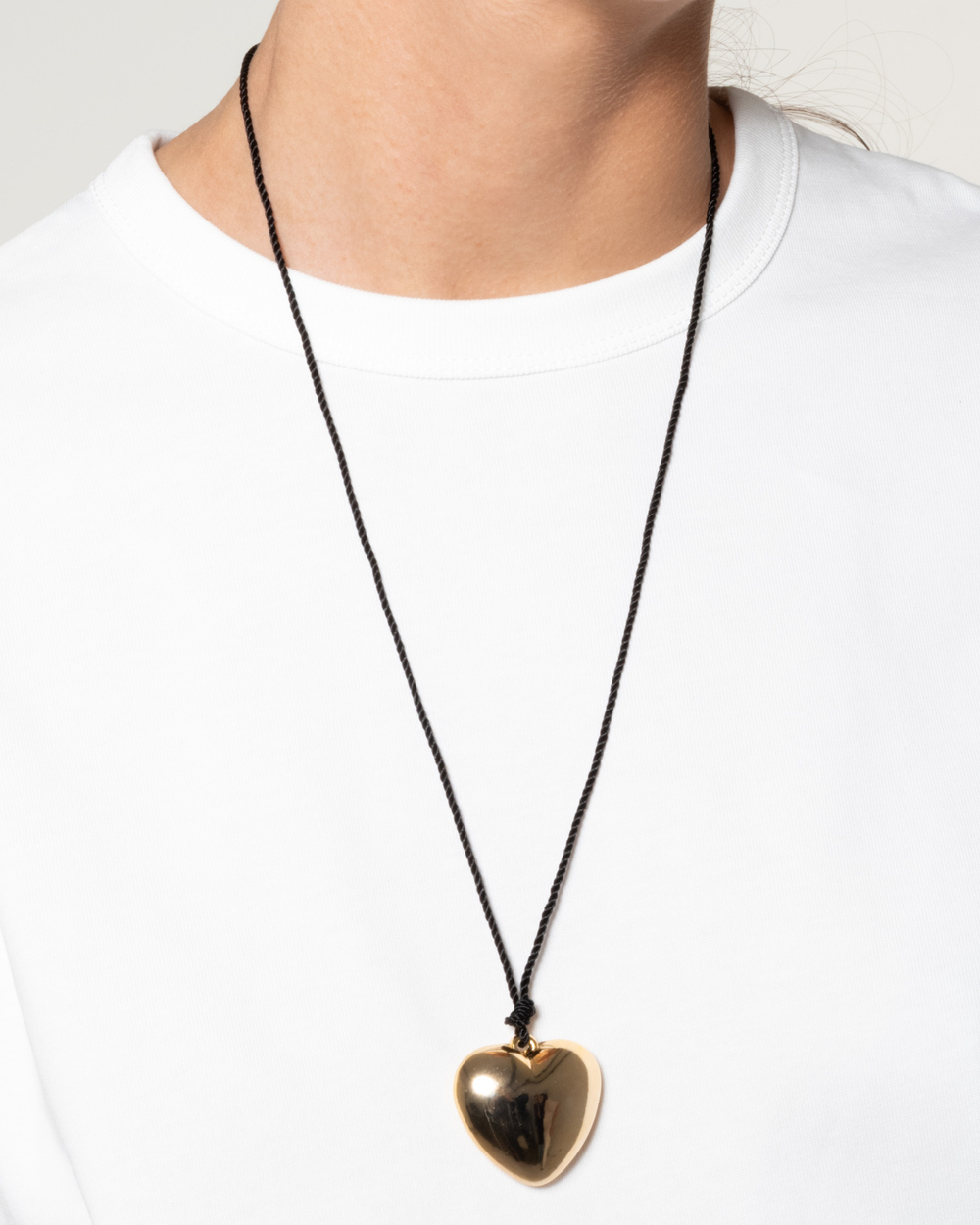 Подвеска металлическое сердце, золото