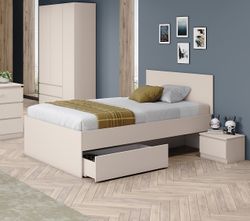 "МС Мори" Кровать КРМЯ 1200.1/1 (Сатин), ДСВ-Мебель, г. Пенза