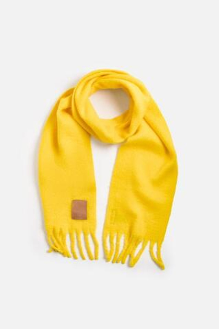 ZARA ШАРФ С РЕЛЬЕФНЫМ УЗОРОМ, ЖЕЛТЫЙ