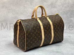 дорожная коричневая сумка Louis Vuitton Keepall Monogram