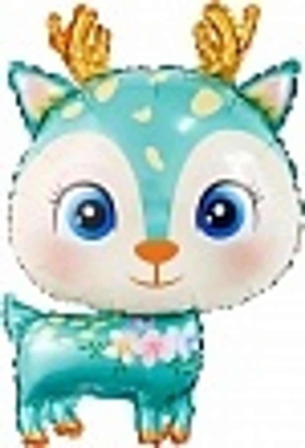 Шар (30""/76 см) Фигура, Олененок, Мятный, 1 шт. Д031