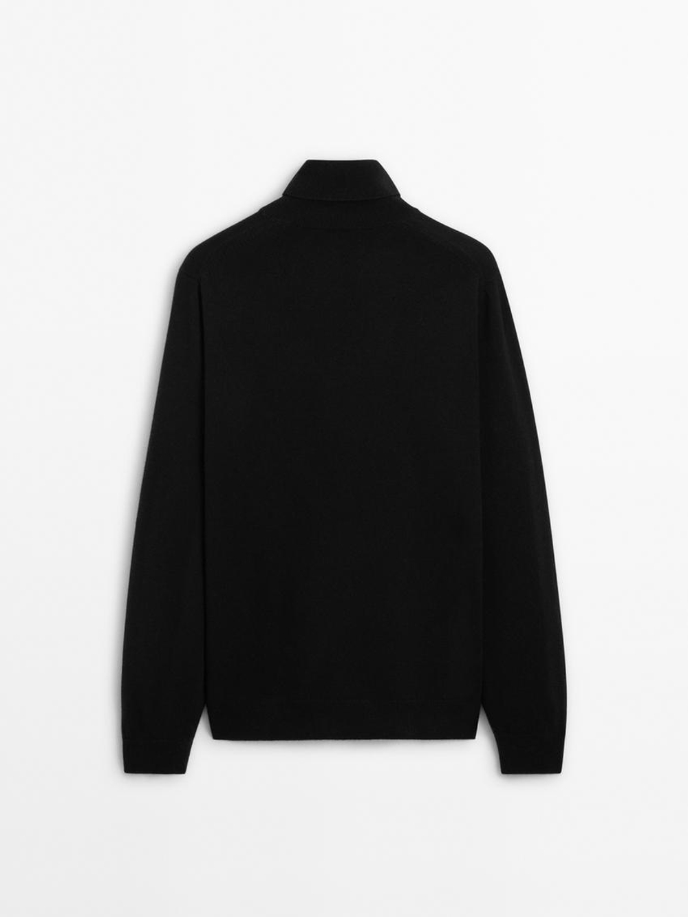 Massimo Dutti Свитер из смесовой шерсти, черный