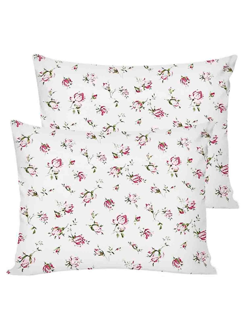 Постельное белье перкаль Сказка "Розовые бутоны" евро Наволочка 50х70 см 2 шт Простынь на резинке 180x200 см Пододеяльник 200x215 см