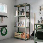 Стеллаж - IKEA BROR, 190х40х85 см, серо-зеленый, БРУР ИКЕА