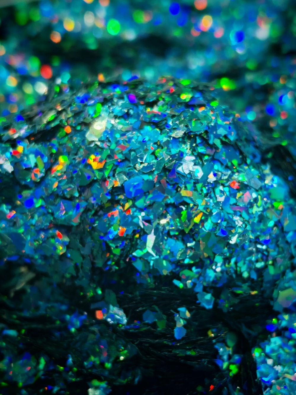 Хлопья - слюда 88808 Морской бирюзовый голографик - для литья изделий и творчества