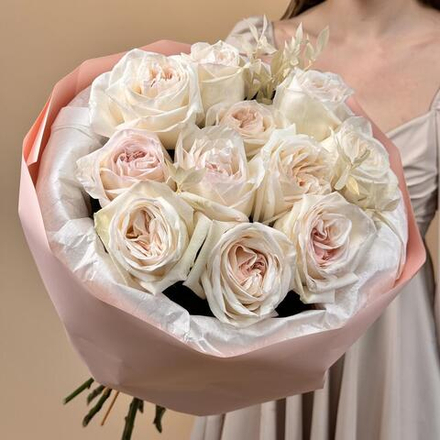 "Аромат любви" Букет из 11 пионовидных роз Эквадор, 70 см