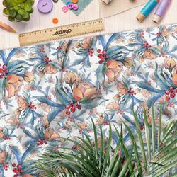 Ткань флис восхитительная цветочная смесь летней